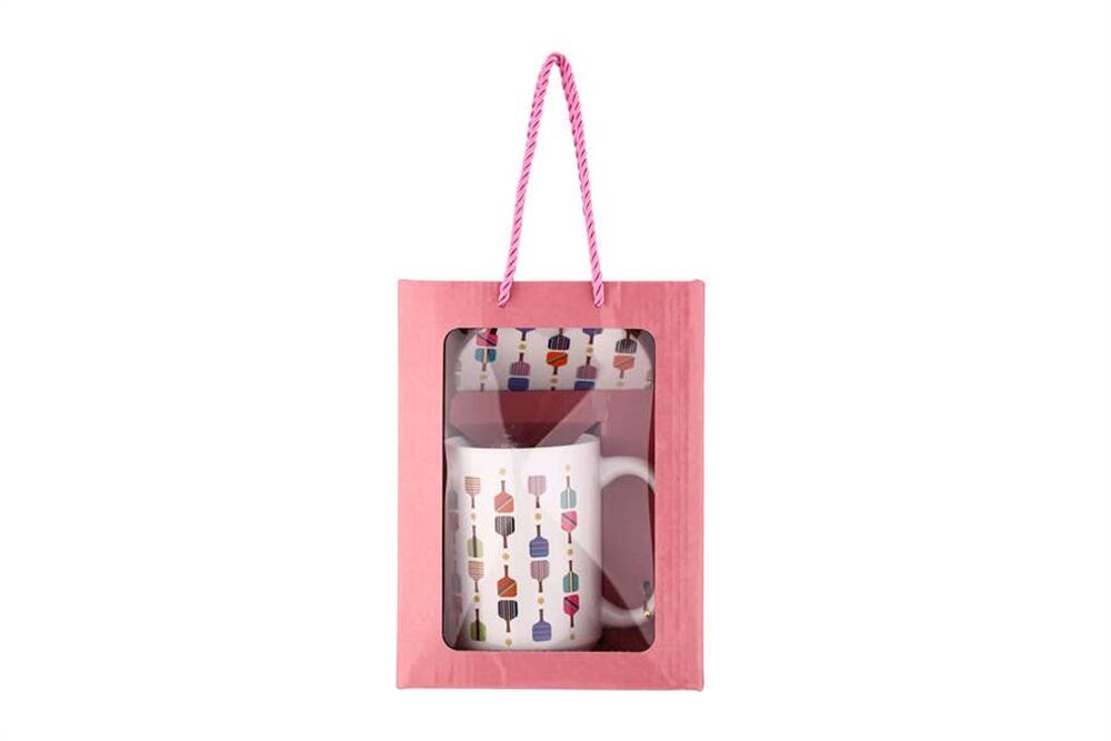 Pickle Ball Coffee Mug and Coaster Set